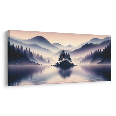 OBRAZ KLIDNÉ JEZERO V HORÁCH - OBRAZY JEZERA - OBRAZY