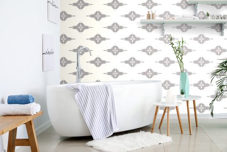 TAPETA ORIGINÁLNÍ VZOR S BÍLÝM POZADÍM - VZOROVANÉ TAPETY - TAPETY