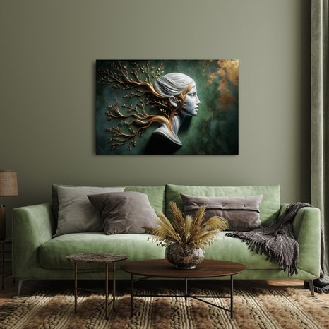 OBRAZ POKOJNÁ BOHYŇA S VETVAMI ŽIVOTA - OBRAZY ŽENY - OBRAZY