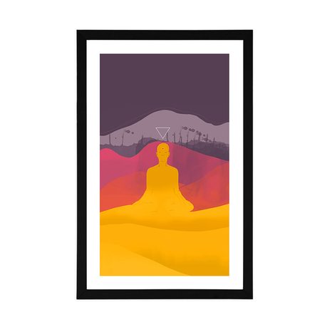 POSTER CU PASSEPARTOUT ECHILIBRUL LUI BUDDHA - MOTIVE DIN ATELIERUL NOSTRU - POSTERE