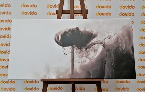 SLIKA ZANIMIVI CVET V ČRNOBELI IZVEDBI - ČRNOBELE SLIKE - SLIKE