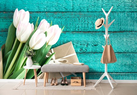 SAMOLEPÍCÍ FOTOTAPETA KYTICE TULIPÁNŮ S ODKAZEM - SAMOLEPÍCÍ TAPETY - TAPETY