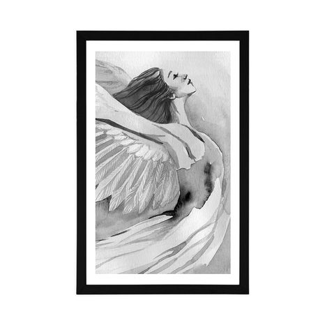 POSTER – ANGELO LIBERO IN BIANCO E NERO - NERO E BIANCO - POSTER