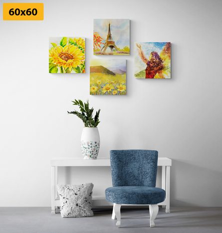 SET OBRAZŮ S NÁDECHEM SVOBODY - SESTAVY OBRAZŮ - OBRAZY