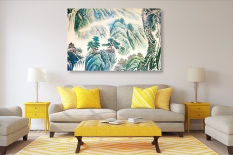 WANDBILD CHINESISCHE LANDSCHAFTSMALEREI - BILDER VON NATUR UND LANDSCHAFT - BILDER