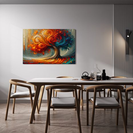 OBRAZ BAREVNÝ VÍR STROMU ŽIVOTA - OBRAZY STROMY ŽIVOTA - OBRAZY