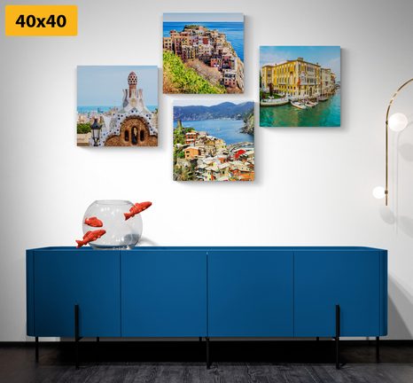 SET DI QUADRI – PAESAGGI COSTIERI ABBAGLIANTI - COLLEZIONI DI QUADRI - STAMPE E QUADRI