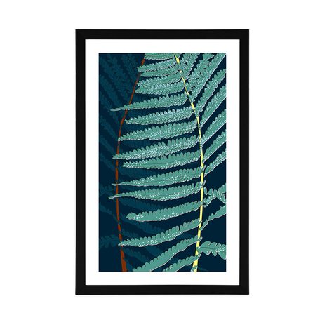 PLAGÁT S PASPARTOU NÁDHERNÁ PAPRAĎ - MOTÍVY Z NAŠEJ DIELNE - PLAGÁTY