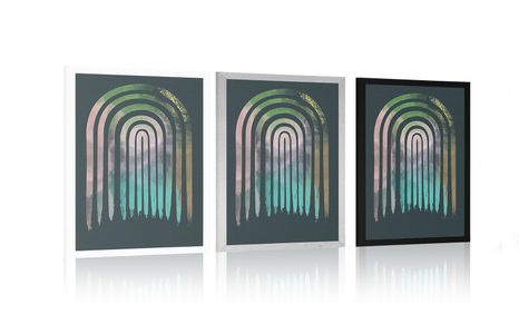 POSTER STREET-ART-REGENBOGEN MID-CENTURY - MOTIVE AUS UNSERER WERKSTATT - POSTER