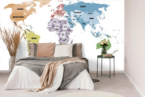 SAMOLEPÍCÍ TAPETA ORIGINÁLNÍ MAPA SVĚTA - SAMOLEPÍCÍ TAPETY - TAPETY