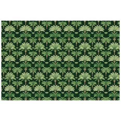 SAMOLEPÍCÍ TAPETA ZELENÉ PALMY NA TMAVÉM POZADÍ - VZOROVANÉ TAPETY - TAPETY