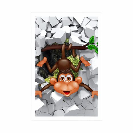 POSZTER VIDÁM MAJOM - ÁLLATKÁK - POSZTEREK