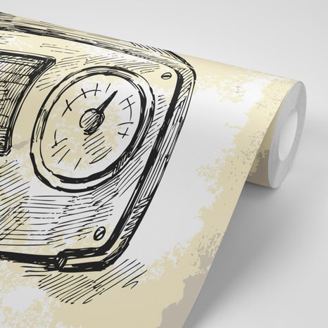 TAPETE RETRO-ELEKTRONIK - VINTAGE- UND RETRO-TAPETEN - TAPETEN