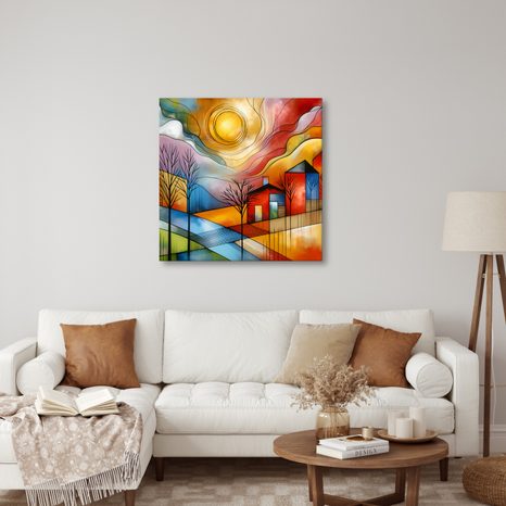 OBRAZ ULICE V BARVÁCH - ABSTRAKTNÍ OBRAZY - OBRAZY