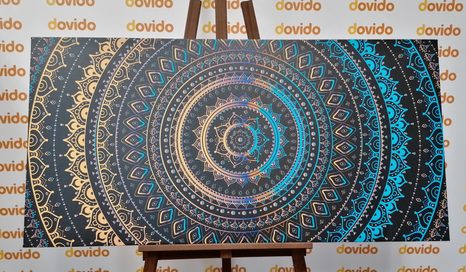 OBRAZ MANDALA SE VZOREM SLUNCE - OBRAZY FENG SHUI - OBRAZY