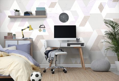 SAMOLJEPLJIVA TAPETA PASTELNA GEOMETRIJSKA SLAGALICA - SAMOLJEPLJIVE TAPETE - TAPETE