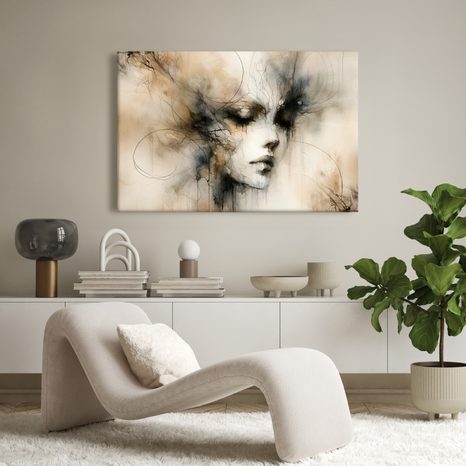 OBRAZ SNOVÁ TVÁŘ V MLZE - OBRAZY ŽENY - OBRAZY