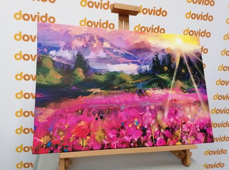 SLIKA ŠARENI PEJZAŽ - ULJE NA PLATNU - SLIKE PRIRODE I KRAJOLIKA - SLIKE