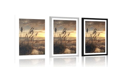 AFFICHE – COUCHER DE SOLEIL SUR LA PLAGE - NATURE - AFFICHES