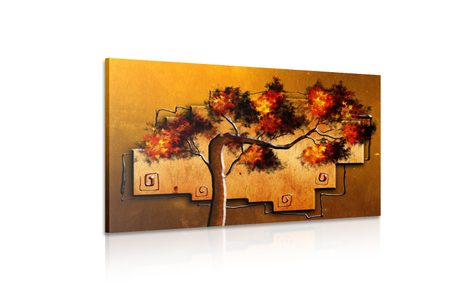 WANDBILD AFRIKANISCHER BAUM IM ETHNISCHEN STIL - BILDER BÄUME DES LEBENS - BILDER