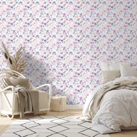 FOTOTAPETA PASTELNI CVJETNI UZORAK - TAPETE S UZORKOM - TAPETE
