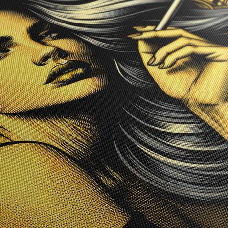 WANDBILD FRAU MIT WELLIGEM HAAR - WANDBILDER FRAUEN - BILDER