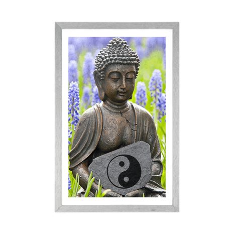PLAKAT S PASPARTUOM JIN I JANG BUDDHA - FENG SHUI - PLAKATI