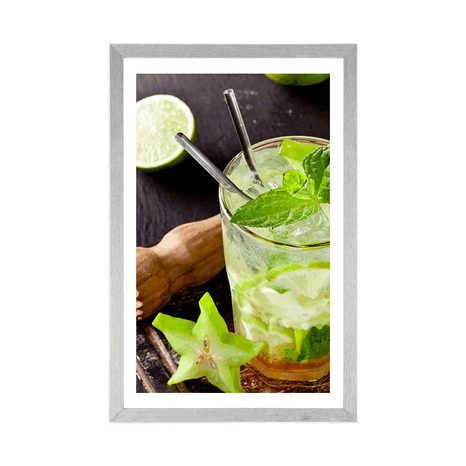 POSTER WITH MOUNT DELICIOUS MOJITO - WITH A KITCHEN MOTIF - POSTERS