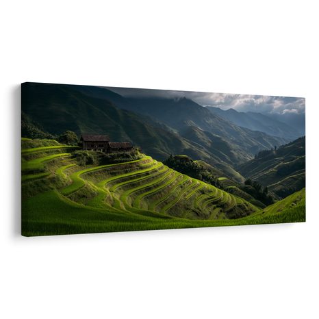 OBRAZ HARMONICKÉ HORSKÉ KRAJINY - OBRAZY POLE A LOUKY - OBRAZY