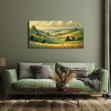 WANDBILD LAND DER TRÄUME UND REIFEN ÄHREN - WANDBILDER FELDER UND WIESEN - BILDER