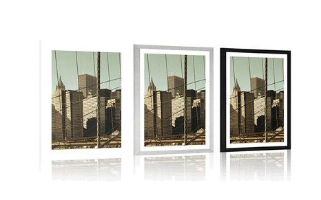 PLAGÁT S PASPARTOU MANHATTAN - MESTÁ - PLAGÁTY