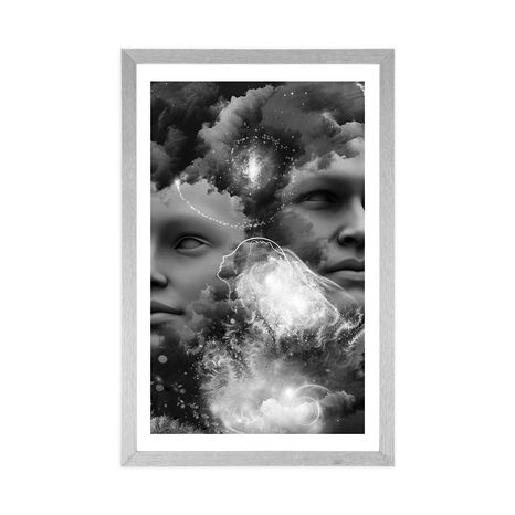 POSTER – MENTE VIRTUALE IN BIANCO E NERO - NERO E BIANCO - POSTER