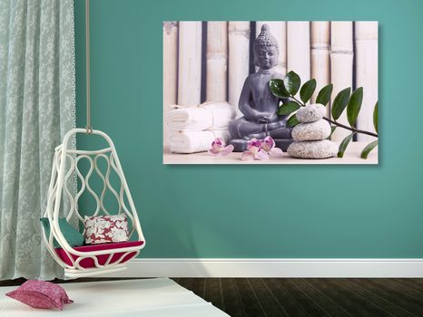 TABLEAU SUR TOILE – BOUDDHA BIEN-ÊTRE - TABLEAUX FENG SHUI - TABLEAUX