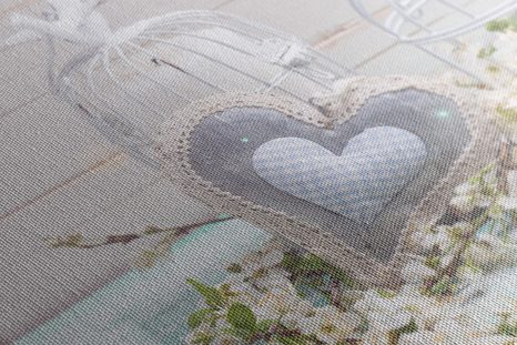 OBRAZ SERDUSZKO I LAMPIONY W STYLU VINTAGE - VINTAGE A RETRO OBRAZY - OBRAZY