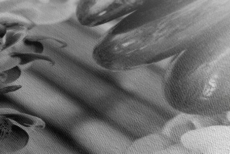 OBRAZ JAPONSKÁ ZEN ZAHRADA V ČERNOBÍLÉM PROVEDENÍ - ČERNOBÍLÉ OBRAZY - OBRAZY