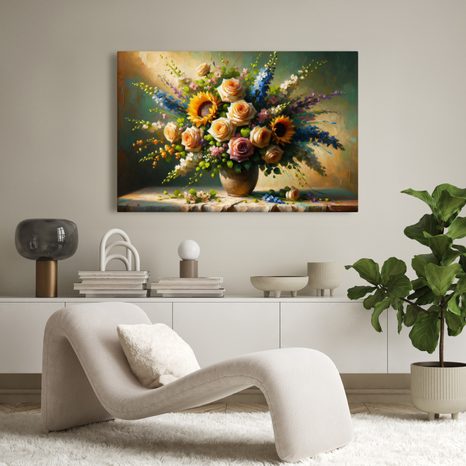 OBRAZ ROMANTICKÁ KYTICE KVĚTIN - OBRAZY KVĚTŮ - OBRAZY