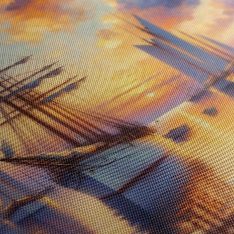 WANDBILD SEGELBOOT IN DER DÄMMERUNG - BILDER MEER UND STRAND - BILDER