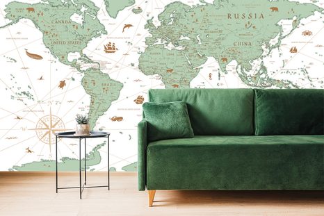 WALLPAPER GREEN MAP - WALLPAPERS - 🔥 TOTAL SALE 🔥