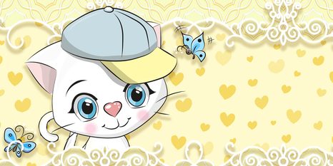 SLIKA RADOVEDNI MUCEK - OTROŠKE SLIKE - SLIKE