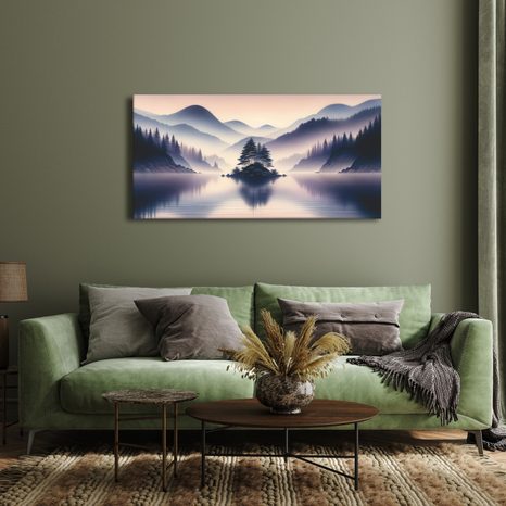 OBRAZ KLIDNÉ JEZERO V HORÁCH - OBRAZY JEZERA - OBRAZY