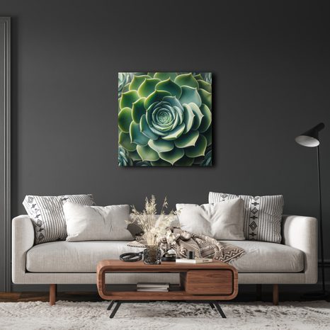 WANDBILD PERFEKTE SPIRALE DER SUKKULENTE - BOTANISCHE BILDER - BILDER