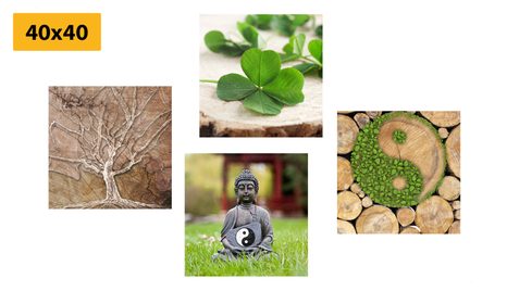 SET OBRAZOV FENG SHUI S PRVKAMI PRÍRODY - ZOSTAVY OBRAZOV - OBRAZY