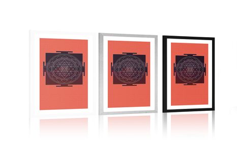 POSTER MIT PASSEPARTOUT HARMONISCHES MUSTER - MOTIVE AUS UNSERER WERKSTATT - POSTER