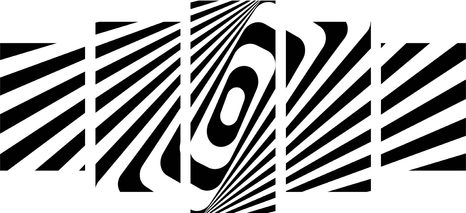 5 RÉSZES KÉP FEKETE FEHÉR ILÚZIÓ - FEKETE-FEHÉR KÉPEK - KÉPEK