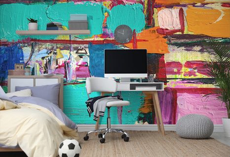 TAPETE ABSTRAKTES KUNSTWERK - ABSTRAKTE TAPETEN - TAPETEN