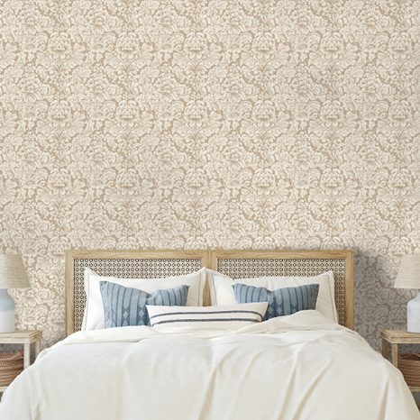 FOTOTAPETA BÉŽOVÝ VINTAGE ORNAMENTÁLNÍ VZOR - VZOROVANÉ TAPETY - TAPETY