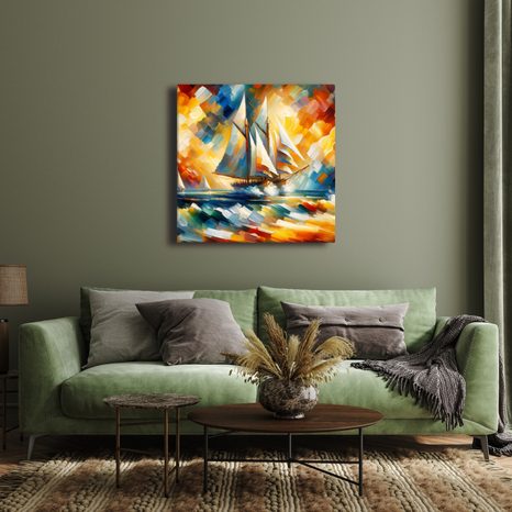 OBRAZ BAREVNÁ MOŘSKÁ PLAVBA - OBRAZY MOŘE A PLÁŽ - OBRAZY