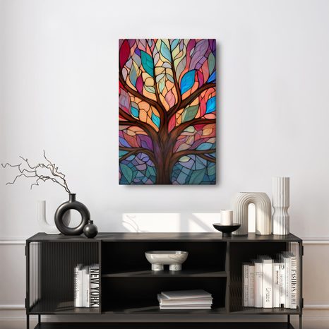 OBRAZ STROM ŽIVOTA V DUHOVÝCH BARVÁCH - OBRAZY STROMY ŽIVOTA - OBRAZY