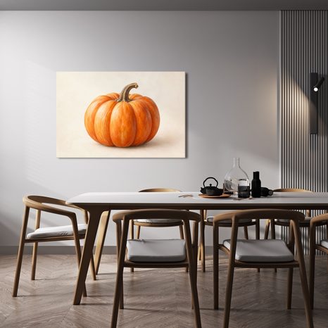 QUADRO SU TELA – ZUCCA ARANCIONE IN DETTAGLIO - QUADRI HALLOWEEN E HORROR - STAMPE E QUADRI