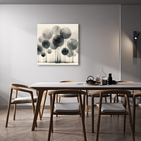 OBRAZ FANTAZIJNÍ STROMY V ŠEDÉ KRAJINĚ - OBRAZY STROMY ŽIVOTA - OBRAZY